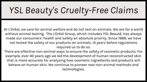 is YSL beauty cruelty free